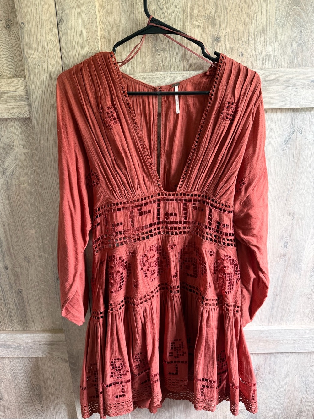 Free People Rust Wortht Mini Dress